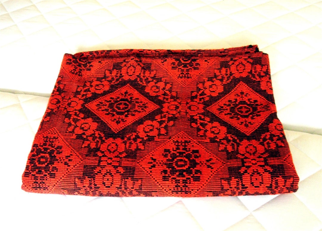 Antique Vintage NEW Handwoven Bedspread / Coverlet Reversible Etsy