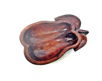 Vintage hand carved wooden bowl Candy/Jewelry dish Restored