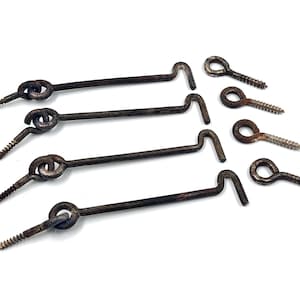 Gancho de ventana de hierro antiguo Pestillos de refuerzo Cerradura Fijación de ventana/puerta