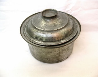 Antiker Vintage Kupfertopf Türkischer Kochtopf mit Deckel Verzinnt