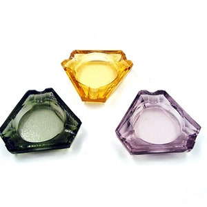 Vintage glass ash-tray Set of 3