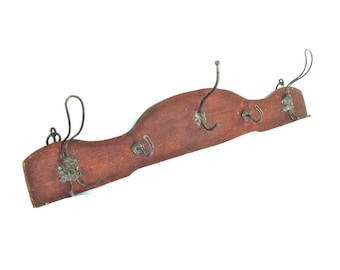 Porte-manteau mural vintage en bois Porte-manteau vintage rustique suspendu