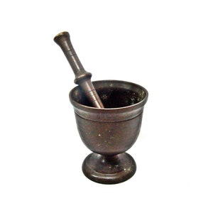 Antique solid brass Mortar and Pestle.