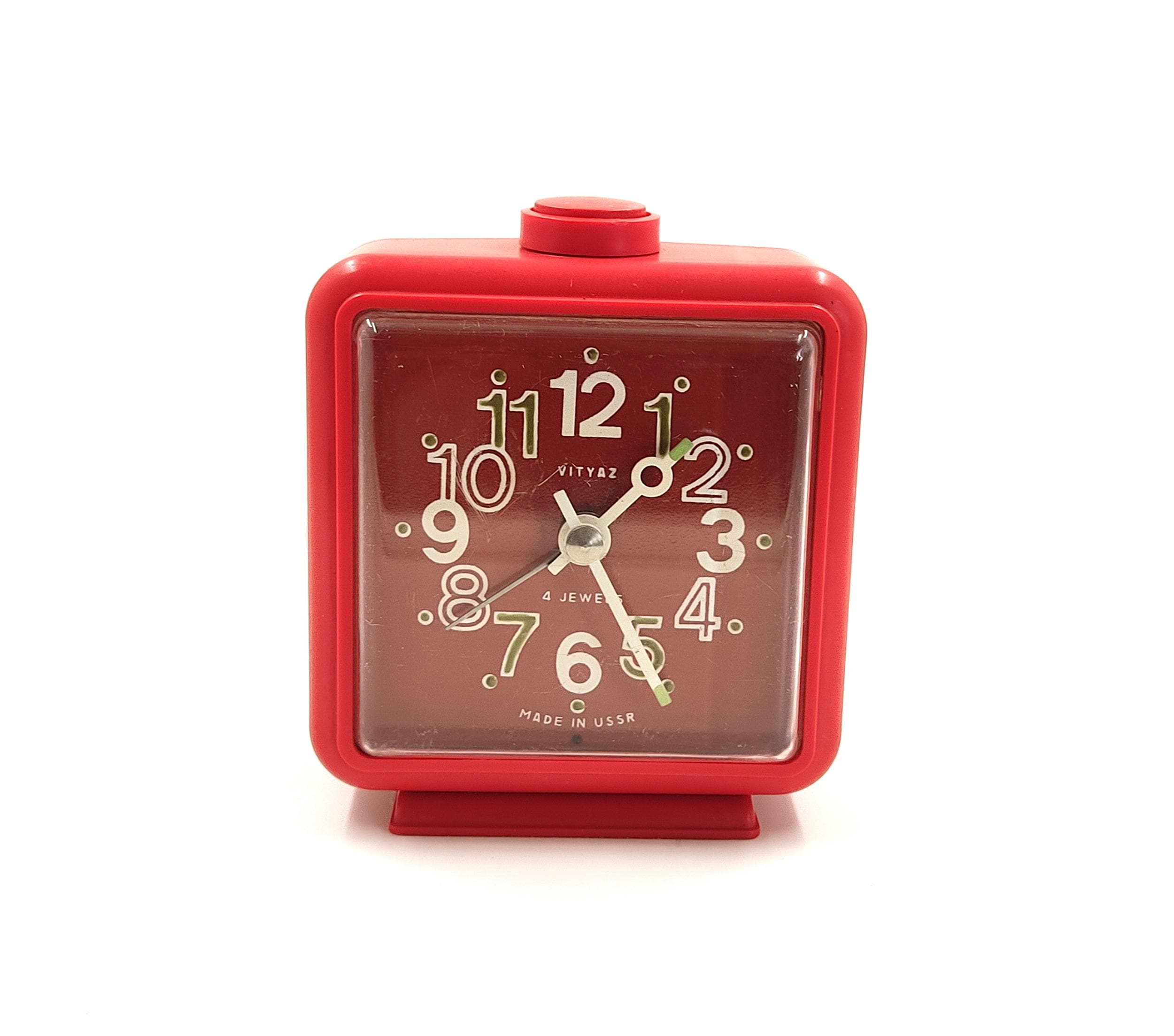 Vintage Mechanical Alarm Clock VITYAZ 4 Jewels - Etsy