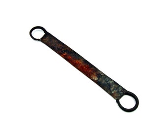 Antik dragkniv, handsmide, järn, träskalningsverktyg från 1800-talet