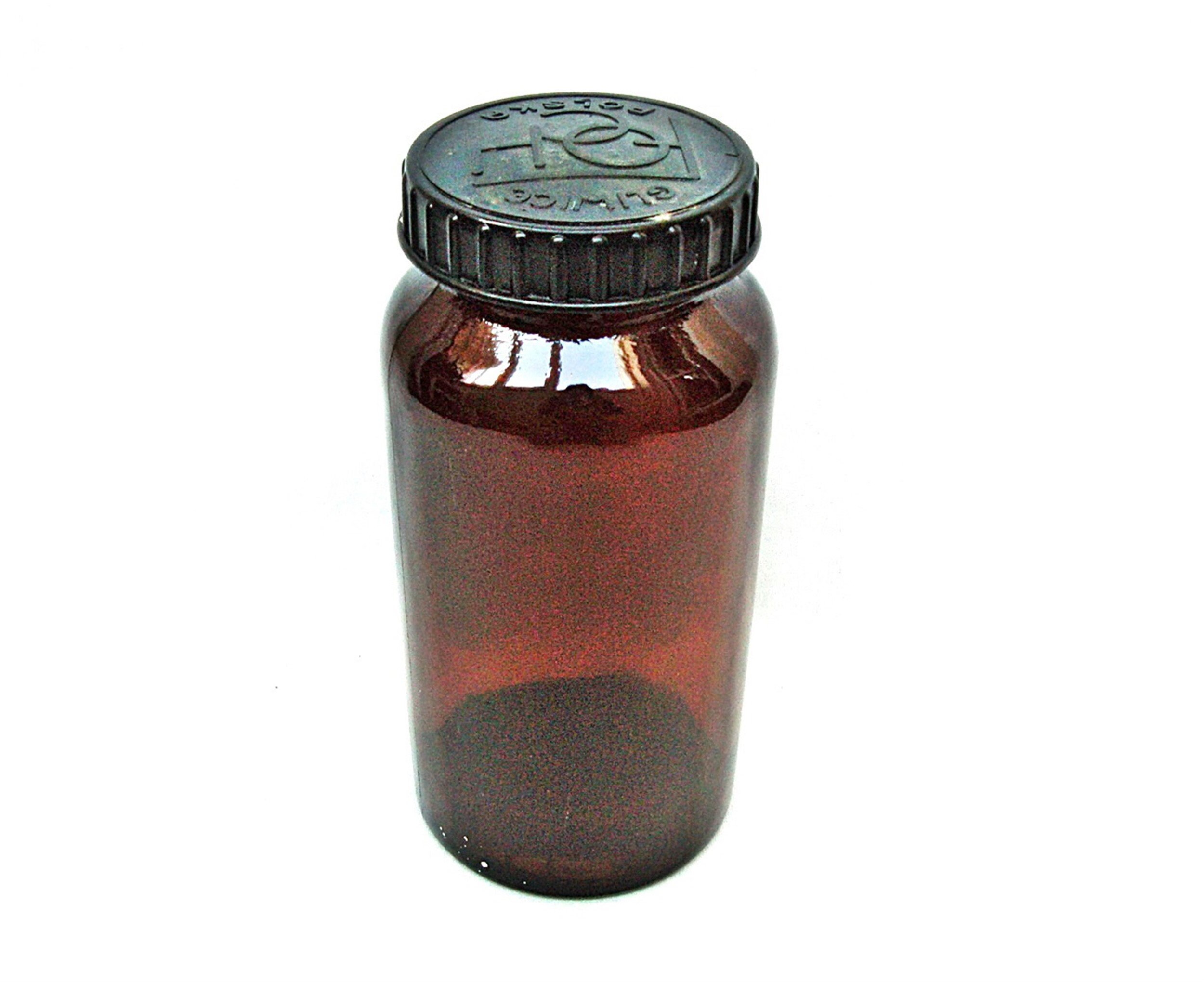 Buy Vintage Medical Glass Jar Amber Large Medical Container Made