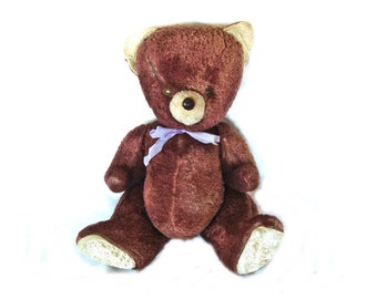Vintage antique Teddy bear Straw Plush toy