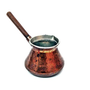 Vintage copper coffee pot Hand hammered  Europe 60s