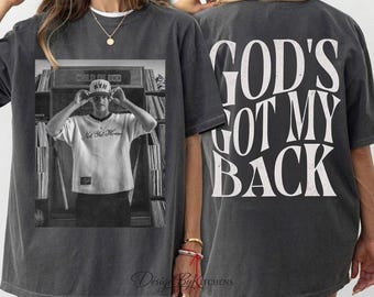 Camiseta de doble cara de Forrest Frank "God's Got My Back", camiseta Comfort Colors "Child Of God", camiseta retro de cantante y banda, regalo para amantes de la música