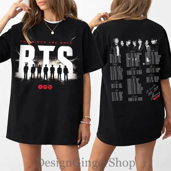 Vintage BTS World Tour 2026 Arirang Shirt, The Kings Are Back Concert Tee, Kpop Fan Apparel, Army Bangtan Boys Merch Vintage Tshirt