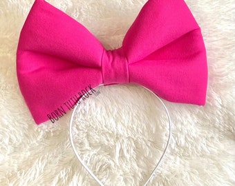 Dark Pink Bow || Doll Bow || Daisy Bow || Born Tutu Rock