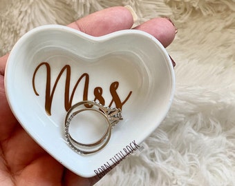 Mrs Heart Ring Dish | Mrs Trinket Dish | Bride Gift | Born Tutu Rock