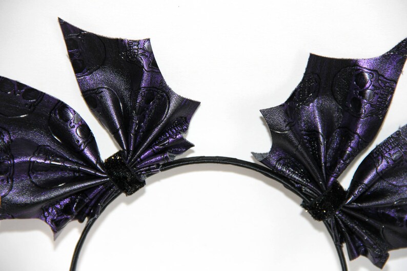 Bat Headband Bat Mouse Ears Skull Bat Headband by Etsy