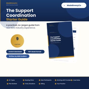 NDIS Support Coordination Guide | 9-Chapter Ebook | Practical Starter Guide for New Coordinators | Instant Download