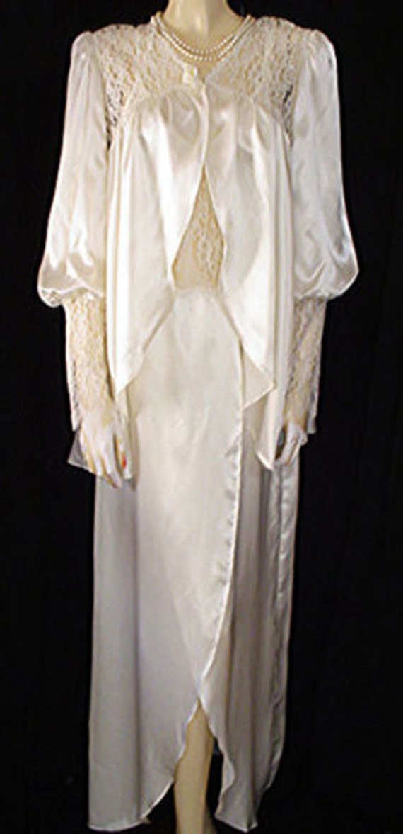 Vintage Jessica Lynn Peignoir Nightgown Set Brida… - image 3