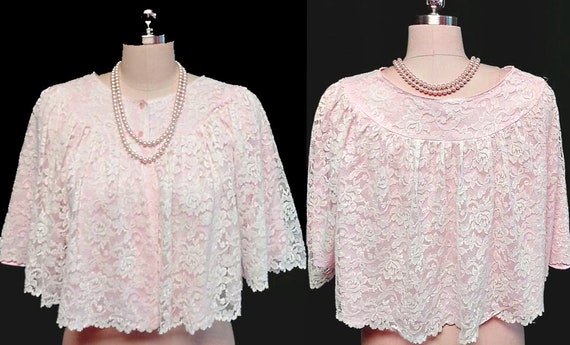 Vintage Styled by Nanette Lace & Nylon Bed Jacket