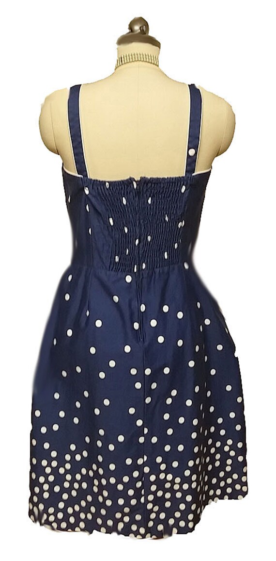 Vintage R and K Originals Navy and White Dot Sun … - image 4