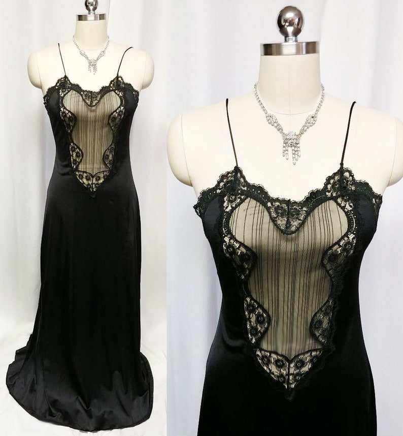 black sheer nightgown