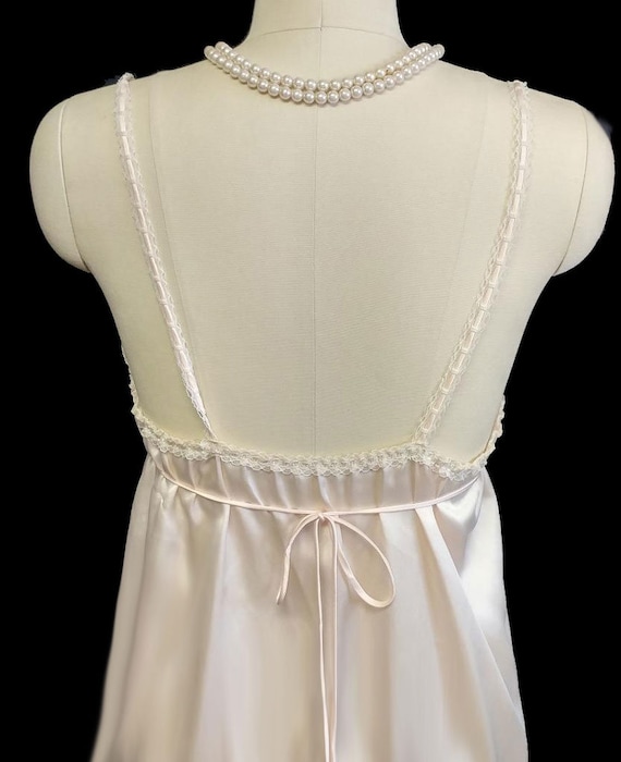 Vintage Donna Richard Satin Peignoir Nightgown Se… - image 9