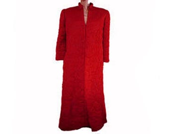 Vintage Christian Dior Quilted Robe – Hong Kong – Lacquer Red