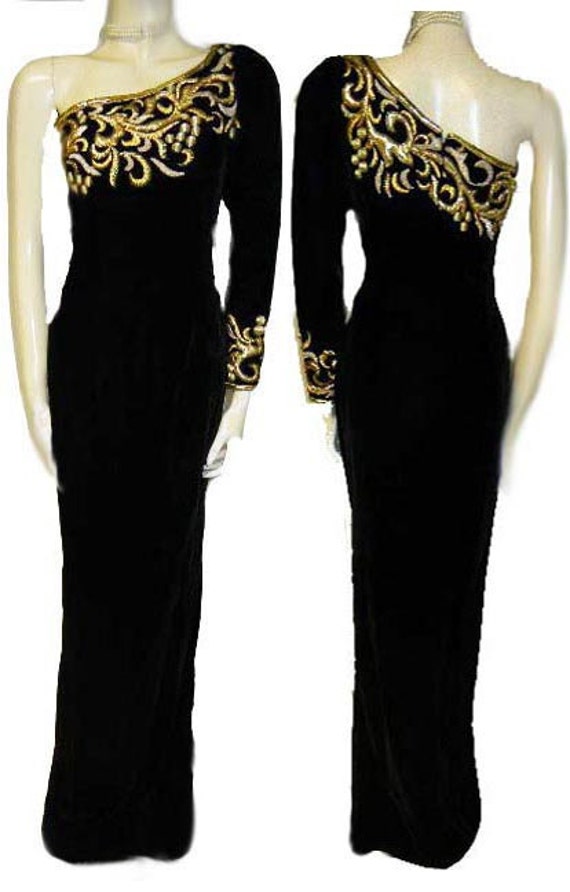 black velvet evening gowns