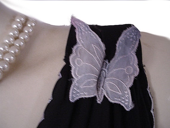 Vintage Laros Nightgown Rayon Butterfly Extra Lon… - image 5