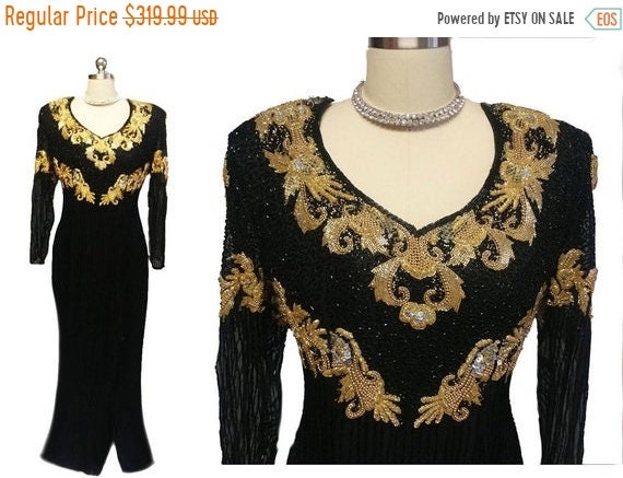 SUMMER SALE Spectacular Vintage Black & Gold Spark