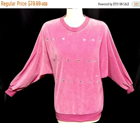 CLEARANCE SALE Vintage Chaus Hot Pink Rhinestone S