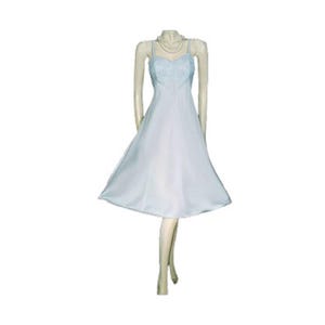 Vintage Olga Sleeping Pretty Bra Lace Nightgown in Blue Mist