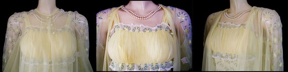 Vintage Rare Merle Norman Peignoir Nightgown Set … - image 7