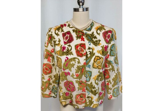 Vintage Adelaars Aristocrat Tapestry Cut Velvet Fl