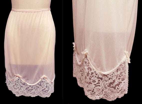Vintage Hollywood Vassarette Swag Lace Slip w Bows