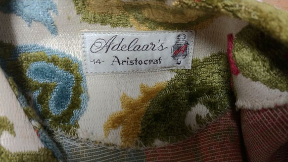 Vintage Adelaars Aristocrat Tapestry Cut Velvet F… - image 9