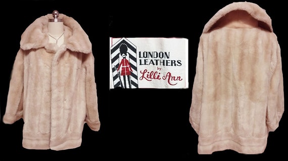 Vintage Lilli Ann Faux Fur Coat London Leathers Ja