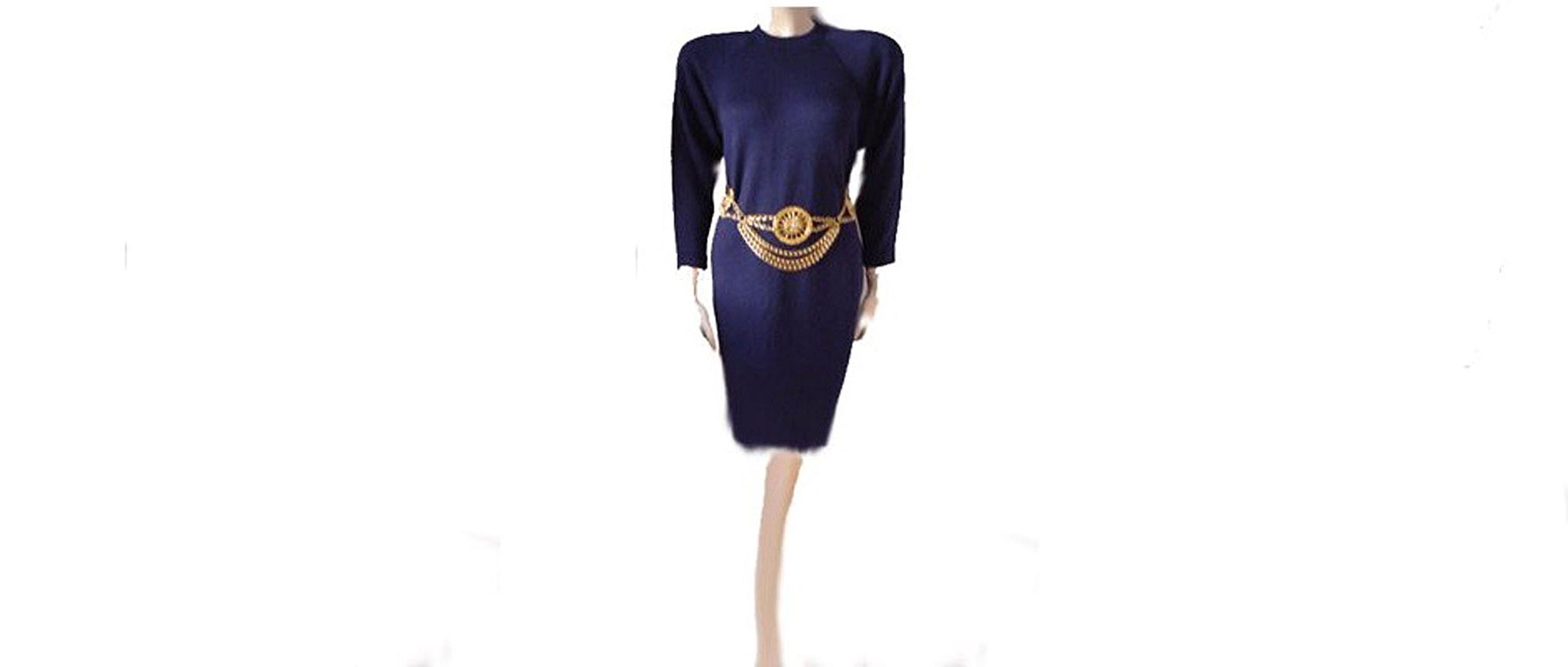 Vintage St John Knit Dress: Santana Knit, Nightfall Blue - Etsy