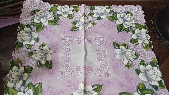 Vintage Large White 50s Water Lily Lotus Blossom … - image 4