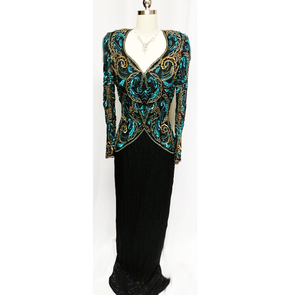 Vintage Scala Silk Evening Gown