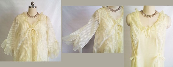 Vintage Swissette Originals Peignoir & Nightgown … - image 3