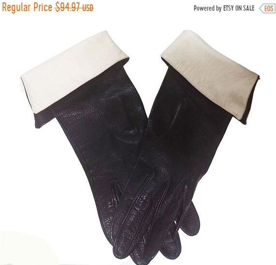 End of Summer Sale Vintage 60s Unique Black Leathe