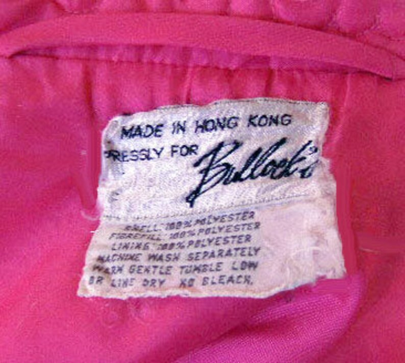 Vintage Bullocks Silky Quilted Robe Made in Hong Kong Mardi Etsy