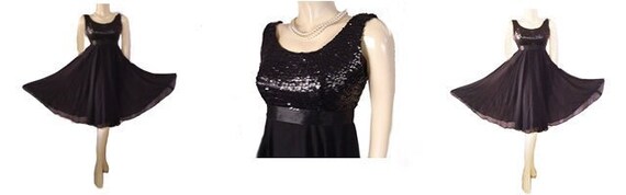 Vintage A Miss Jane Original Party Dress Metal Zi… - image 1