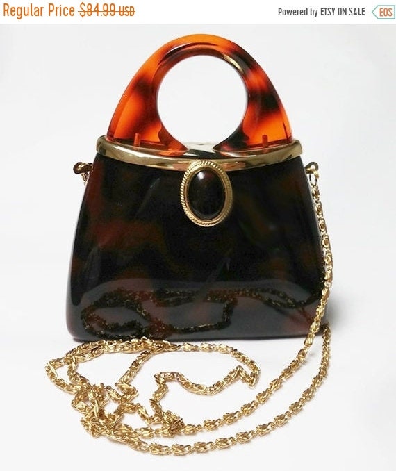 I Magnin Vintage Evening Bag with Black Satin and Gold Sequins