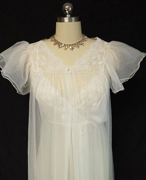 Vintage Gilead Bridal Peignoir & Nightgown Set br… - image 3