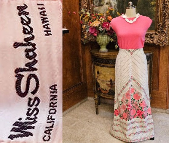 Vintage 1950s 1960s Miss Shaheen Floral Signature… - image 1