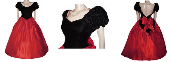 Vintage Time & Eternity Evening Gown Black Velvet… - image 2