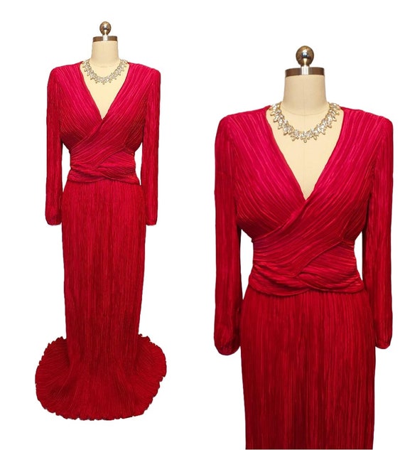 Vintage George F Couture Fortuny Look Pleated Evening… - Gem