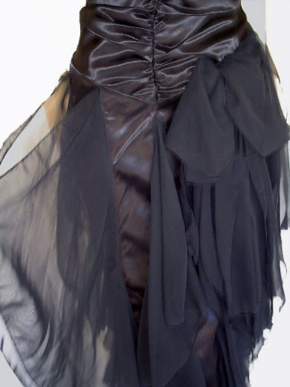 Vintage 50s Evening Gown Metal Zipper Dress Sweet… - image 7