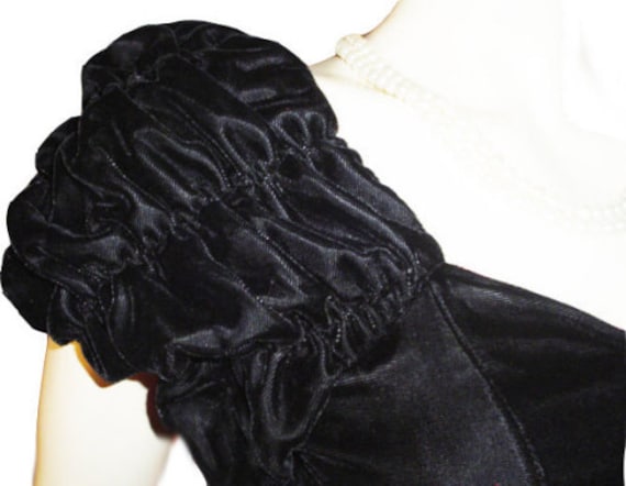 Vintage Time & Eternity Evening Gown Black Velvet… - image 5