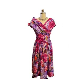 purple after five dress Deep V-Neck Linear Beaded Glam Long Dress