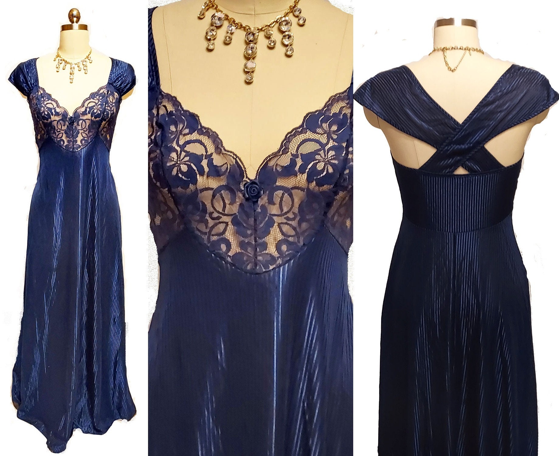 Navy Blue Nightgown 